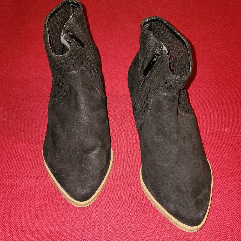Torrid Black Ankle Booties with Suede Finish